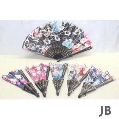 Plastik Çiçek Desenli Yelpaze Alk3571