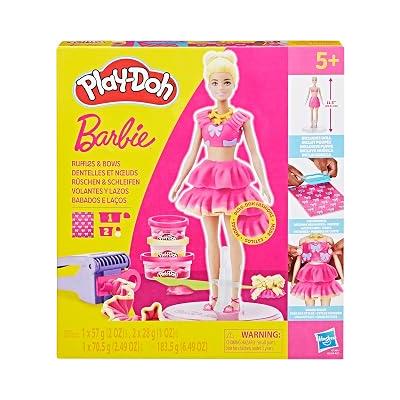 Play-Doh Barbie Ruffles and Bows Seti | Oyun Hamuru ile Bebek Kıyafetleri Tasarlayın | 9 Moda Aksesuarı Dahil | 5 Yaş ve Üzeri Çocuklar İçin Sanat ve El İşi Etkinlikleri.