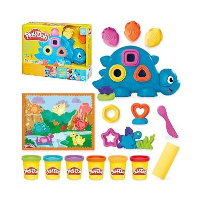 Play-Doh Şekiller ve Renkler Dino Başlangıç Seti | 2 Yaş ve Üzeri Çocuklar İçin Dokunsal ve Duyusal Oyun Seti | Dinozor Oyuncağı | 11 Aksesuar Dahil | Sanat ve El İşi Etkinlikleri