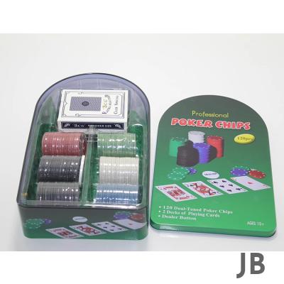 Poker Oyunu 120 Chip Ve 2 Adet İskambil Oyun Setine Sahip Poker Oyunu Alk2542