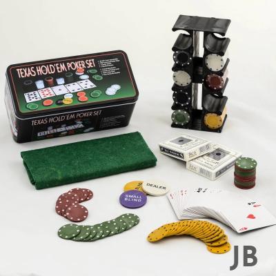 Poker Oyunu 200 Chip Ve 2 Adet İskambil Kağıt Setine Sahip Poker Oyunu Alk2540