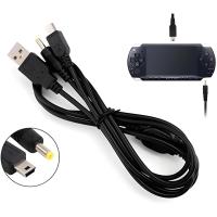 POP KONSOL PSP Şarj ve Data Kablosu PSP 1000 2000 3000 E1004 Uyumlu PlayStation Portable Film Video Müzik Oyun Transfer 2in1 USB Kablo