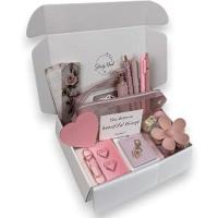 Premium Estetik Kırtasiye Hediye Seti - 22PCS Günlük Kutusu (Yeşil Pembe)