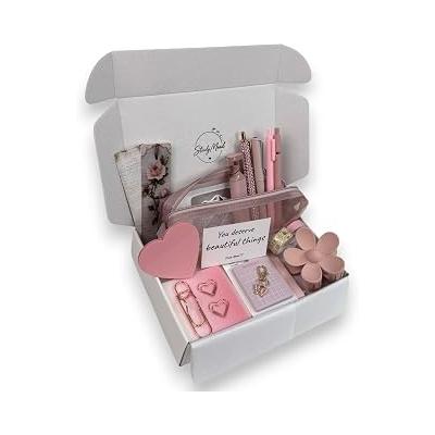 Premium Estetik Kırtasiye Hediye Seti - 22PCS Günlük Kutusu (Yeşil Pembe)