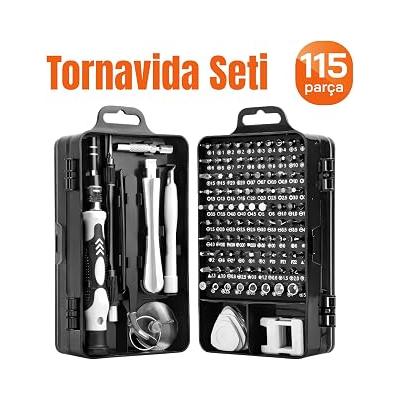 Profesyonel 115 Parça Tornavida Seti Telefon Tablet Elektronik Ürün Tamir Bakım Tornavida Seti