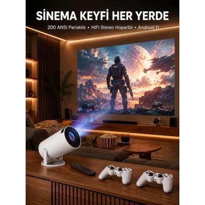Projeksiyon Cihazı Video Oyun Konsolu 8 GB Hafıza LCD Ekran Kumandalı Yeni Nesil