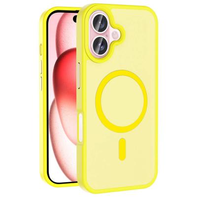 PSR Aksesuar Apple iPhone 16 Serisi Uyumlu Sio Kılıf – Mat Arka Yüzey | Kablosuz Şarj Destekli | Kamera Koruma | Darbeye Dayanıklı Telefon Kılıfı (Sarı, iPhone 16 Plus)