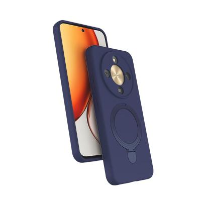 PSR Aksesuar Honor X9D Uyumlu Magsafe Şarj Destekli Standlı Telefon Kılıfı – Manyetik Tutuculu Samara Kapak (Lacivert, Honor Magic 8 Lite 5G)