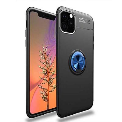 PSR Aksesuar iPhone 11 Serisi Uyumlu Ravel Silikon Kılıf, iPhone Telefon Kapak (Siyah-Mavi, iPhone 11 Pro Max)