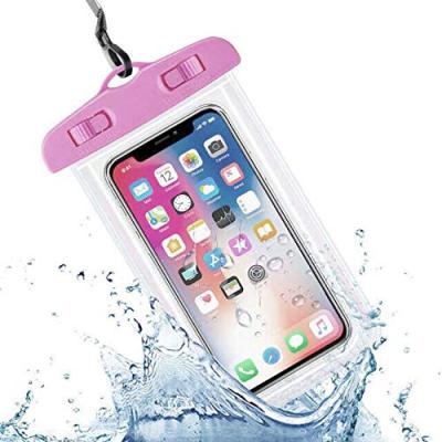 PSR Aksesuar Su Geçirmez Telefon Kılıfı - IPX8 Deniz Havuz Altı için Universal Waterproof Telefon Kılıfı | Askılı ve Dokunmatik Ekran Uyumlu (Pembe)