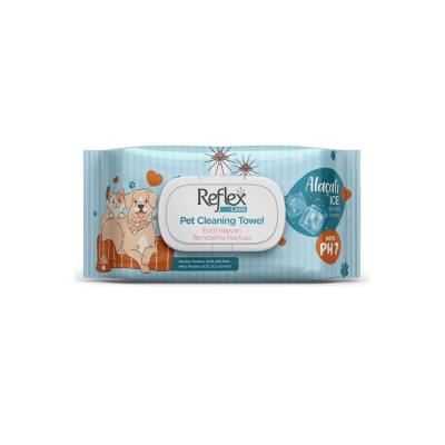 Reflex Care Evcil Hayvanlar için Çok Amaçlı Hijyenik Temizleme Mendili, Alaçatı Ice Kokulu 50'li