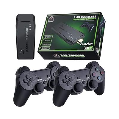 Retro konsol, retro oyun konsolu, 3500 oyunlu, video oyunları için konsol, 2 x 2,4 G Bluetooth kontrollü, 32 GB HDMI 4K oyun konsolu, USB kablosuz oyun çubuğu tak ve çalıştır (3500)