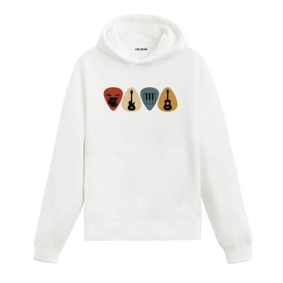 Retro Müzik Enstrümanları Kapüşonlu Sweatshirt