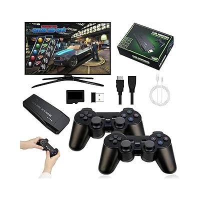 Retro Video Oyun Konsolu, 20.000+ Klasik Oyun Konsolu, 64G 4K HDMI Çıkışı Game Stick, İki Kablosuz Oyun Konsolu 2.4G Tak ve Çalıştır TV Çubuğu Taşınabilir Konsol Retro