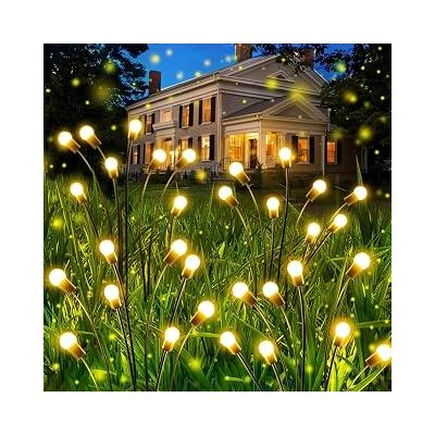 Robeve 2'li Paket 6'lı Ateş Böceği Bahçe Aydınlatması Solar Güneş Enerjisi Bahçe Aydınlatması Güneş Enerjili Aydınlatma Gün Işığı Aydınlatma Led Işık Su Geçirmez Işık