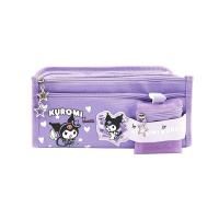 Sanrio Kuromi Mor Yüksek Kapasiteli Çok Gözlü Kalemlik Kalem Kutusu
