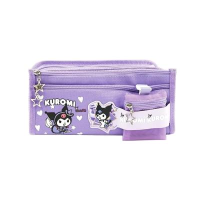Sanrio Kuromi Mor Yüksek Kapasiteli Çok Gözlü Kalemlik Kalem Kutusu