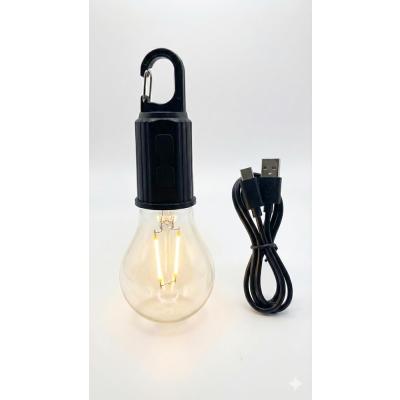 Şarjlı Taşınabilir LED Ampul Lamba – USB ile Şarj Edilebilir, 3 Kademeli Işık, Asma Kancalı & Kamp, Bahçe, Dolap, Balkon, Banyo İçin Acil Aydınlatma (3200K)