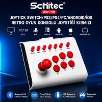 ScHitec BSP-Y01 Joystick Switch/Ps3/Ps4/Pc/Android/İos MF/TV Retro Oyun Konsolu Joystiği Kırmızı