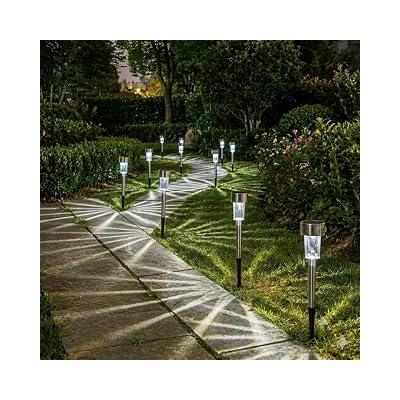 Senon 10'lu Metal Gövdeli Güneş Enerjili Led Bahçe Aydınlatması Solar Lamba Dekoratif Saplama Bahçe Yol Lambası