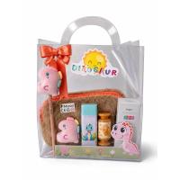Sevimli Hayvanlar Temalı Kırtasiye Seti/Peluş Kalem Kutusu, HB Kalem, Silgi, Washi Bantlar, Kalemtıraş (Kahverengi - Turuncu)
