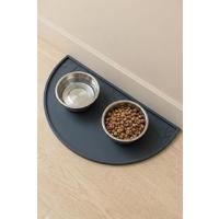 Silikon Mama Matı Havuzlu Yıkanabilir Kaymaz Silinebilir Evcil Hayvan Beslenme Matı Kedi Köpek Paspası Kedi Köpek Mama Matı Su Geçirmez Katlanabilir Su Kabı Mama Kabı Matı (Antrasit, 50 X 25 CM)