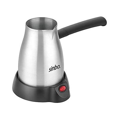 Sinbo SCM-2967 İnox Elektrikli Cezve – 6 Fincan Kapasiteli, Paslanmaz Gövdeli Türk Kahve Makinesi