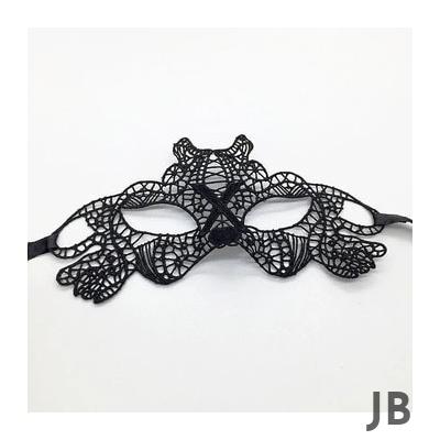 Siyah Renk Dantel Kesim Dantel İşlemeli Balo Parti Maskesi 11 No