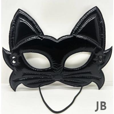 Siyah Renk Kumaş Malzemeden İmal Eva Kedi Maskesi 19x15 Cm