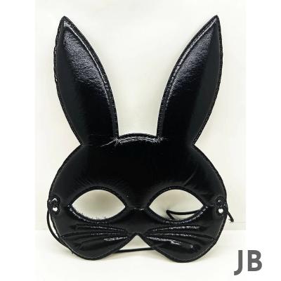 Siyah Renk Kumaş Malzemeden İmal Eva Tavşan Maskesi 19x15 Cm