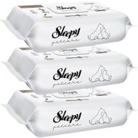 Sleepy Petcare Evcil Hayvan Islak Havlusu 60 Yaprak 3 Paket Kedi Köpek Pati Sevimli Dostlar