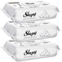 Sleepy Petcare Evcil Hayvan Islak Havlusu 60 Yaprak 3 Paket Kedi Köpek Pati Sevimli Dostlar