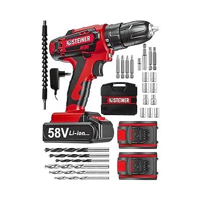 Steiner Alman V-tech 58 V 5 Ah Çelik Motor Çelik Şanzuman Darbeli Şarjlı Çift Akülü Vidalama Matkap - ST0518R215400097