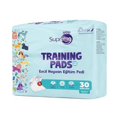 Supreme Dog Köpek Tuvalet Pedi, Sızdırmaz, Yavru, Hasta ve Yaşlı Köpekler İçin Evcil Hayvan Eğitim Pedi 60 X 90 CM 30'LU