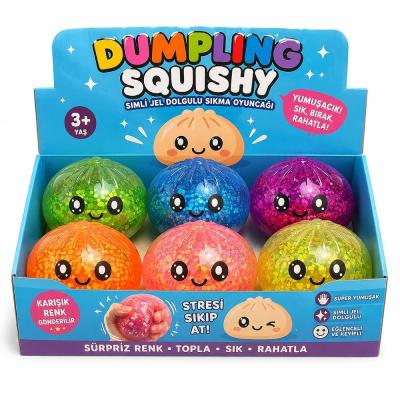 Talky Squishy Çin Mantısı – Simli Jel Dolgulu Yumuşak Sıkma Oyuncağı, Dumpling Squishy, Çin Mantısı Tasarımlı Stres ve Fidget Oyuncağı, Çocuk ve Yetişkinler İçin, Karışık Renk