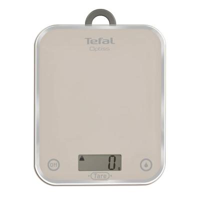 Tefal BC5004 Optiss Cam Yüzeyli Hassas Mutfak Tartısı, 5 kg Kapasite, Gümüş
