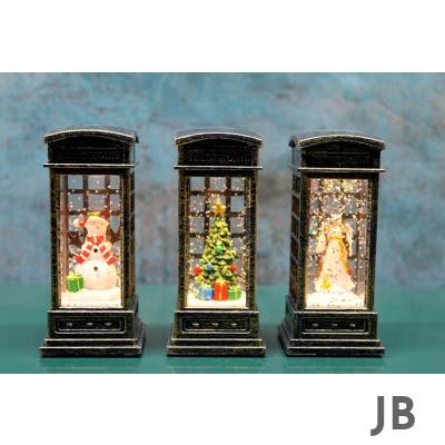 Telefon Kulübeli Işıklı Kar Küresi Alk3217