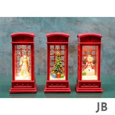 Telefon Kulübeli Işıklı Kar Küresi Alk3216