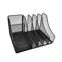 Temel Siyah Metal Mesh Masaüstü Organizer Çekmeceli Dosyalık 25x18x15 cm 9538