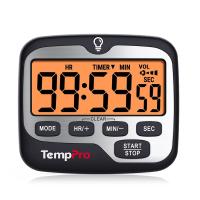 ThermoPro TM01 Dijital Mutfak Zamanlayıcısı, Geri Sayım ve Kronometre, Ayarlanabilir Sesli Alarm ve Geniş Arkadan Aydınlatmalı LCD Ekranlı Manyetik Zamanlayıcı Saat