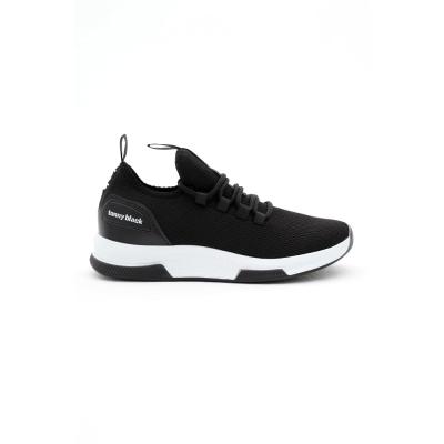 Tonny Black Unisex Spor Ayakkabı Bağcıklı Tekstil Kalın Taban Günlük