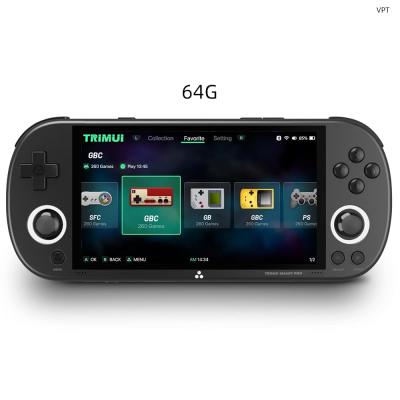 Trimui Smart Pro Elde Taşınabilir Oyun Konsolu, 20'den Fazla Oyun Formatıyla Uyumlu Mini Oynatıcı ve 5 İnç Ips Yüksek Çözünürlüklü Ekran, Taşınabilir Video Konsolu (Siyah)