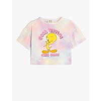 Tweety Tişört Lisanslı Kısa Kollu Baskılı Bisiklet Yaka