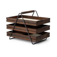 Umbra Terrace Takı Tepsi Ceviz Takı Tepsisi, Ahşap, Ceviz, 25,4 x 17,78 x 19,68 cm