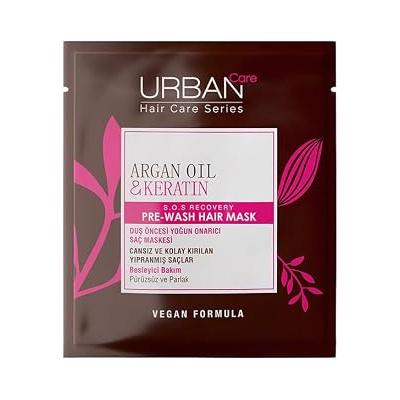 URBAN Care Argan Yağı & Keratin Kolay Kırılan Saçlara Özel Duş Öncesi Saç Bakım Maskesi 50 ml- Vegan