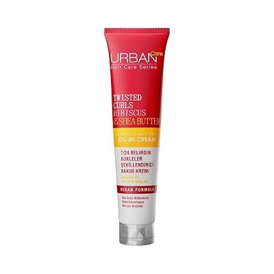 URBAN Care Twisted Curls Hibiscus & Shea Butter Kıvırcık ve Dalgalı Saçlara Özel Durulanmayan Bakım Kremi 175 ml- Vegan