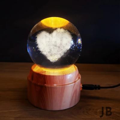 Usb&039li Kalp Tasarımlı Dönen Cam Küre