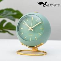Valkyrie Akar Saniyeli Işıklı Metal Gold Dijital Masa Saati Alarmlı Yeşil