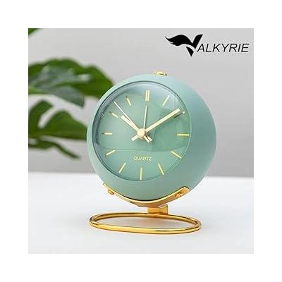 Valkyrie Akar Saniyeli Işıklı Metal Gold Dijital Masa Saati Alarmlı Yeşil