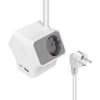 Vea Akım Korumalı Grup Priz, 3'lü 1.5 Metre Kablolu, USB + Type-C, ON/OFF, 3680W, 16 Amper, Elektronik Ürünlerde Tam Koruma, Çocuk Korumalı, Topraklı